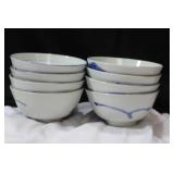 A Set of 8 Chinese Blue and White Fishbowls