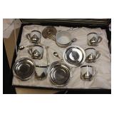 Silverplate and Porcelain Tea Set