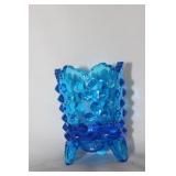 A Blue Glass Toothpick Holder