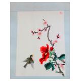 Chinese / Asian Silk Embroidery on Paper
