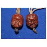 A Rare Japanese Double Face Beads