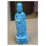 Antique Chinese Turquoise Ceramic Tennant