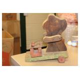 Antique Wooden Bear Toy