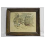 An Old Signed Print, Lithograph