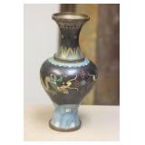 Antique Chinese Cloisonne Dragon Vase