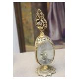 Gold Gilted Filigree Perfume Bottle