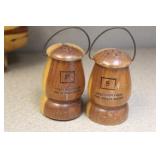 Set of 2 Wooden Salt and Pepper Shakers