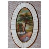 Miniature Oil Painting on Bone Frame