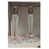 Pair of Press Glass Lamps
