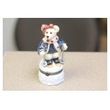 Teddy Bear Ceramic Trinket Box