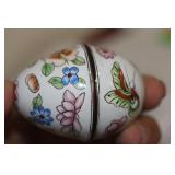 Enamel Egg Form Trinket Box