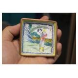 Antique Chinese Enamel Square Dish