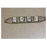 Antique Chinese Filigree Bone Bracelet