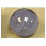 Signed Art Glass Paperweight