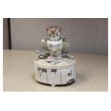 Ceramic Owl Trinket Box