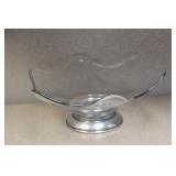 Sterling Rim Glass Bowl