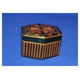 Inlaid Papermache Trinket Box