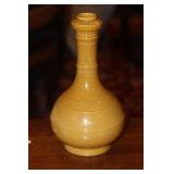 Signed Chinese Yellow Vase