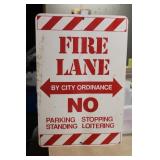 Vintage Fire Lane Sign