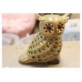 Ceramic Owl Lamp/Light