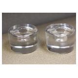 Pair of Signed Candle Holders