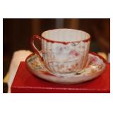 Antique Japanese Geisha Cup and Saucer