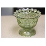 Green Press Glass Small Container/Bowl