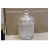 Signed Carnival Glass Jar