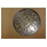 Sterling Silver Overlay Deco Trivet