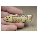 Carved Bone Fish Pendant