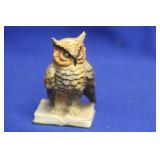 Signed Triade, Italy Porcelain Owl