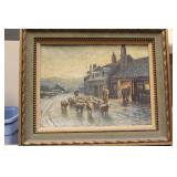 Oil on Board - Signed W.E. Plimpton