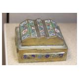 Vintage Chinese Enamel Brass Box