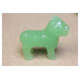 Chinese Green Glass Foo Lion