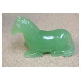 Chinese Green Glass Horse
