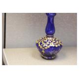 Beautiful Apply Cobalt Blue Glass Vase