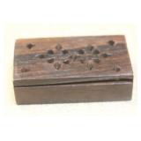 Wooden Pierced Pill Box