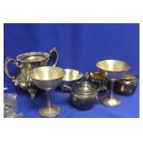 Lot of 7 Pewter/Silverplate Articles
