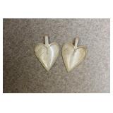 Pair of Some Sort of Marine Tooth or Bone Pendant