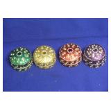 Lot of 4 Tealite Candle Holder/Trinket Boxes