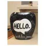 Hello With Love Ceramic Vase