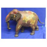 Hand Painted Bronze Elephant
