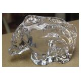 Signed Orrefors Bear