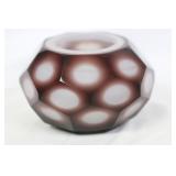 A Small Chinese Facet Peking Glass Bowl