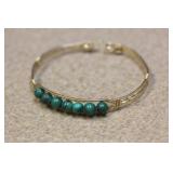 Malachite and Sterling Bracelet