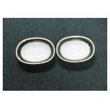 A Pair of German Franconia Oval Bowls