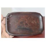 A Carved Small Wood Tray