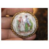 Porcelain Pin or Brooch
