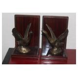 Pair of Brass Swan Book Ends