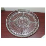 A Large Pressed Glass Center Tray